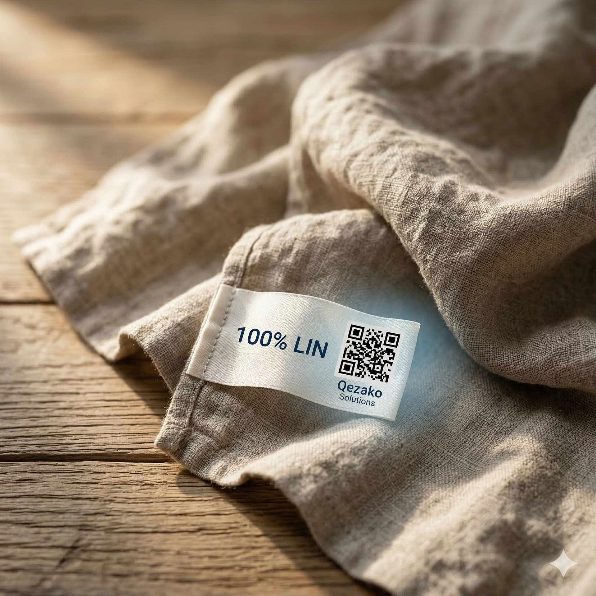 couverture en lin avec QRcode