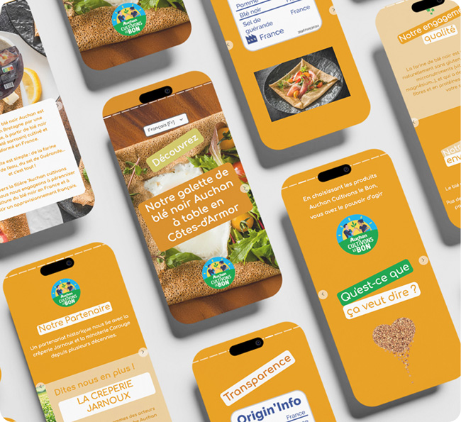 Screenshoot d'application des QR codes