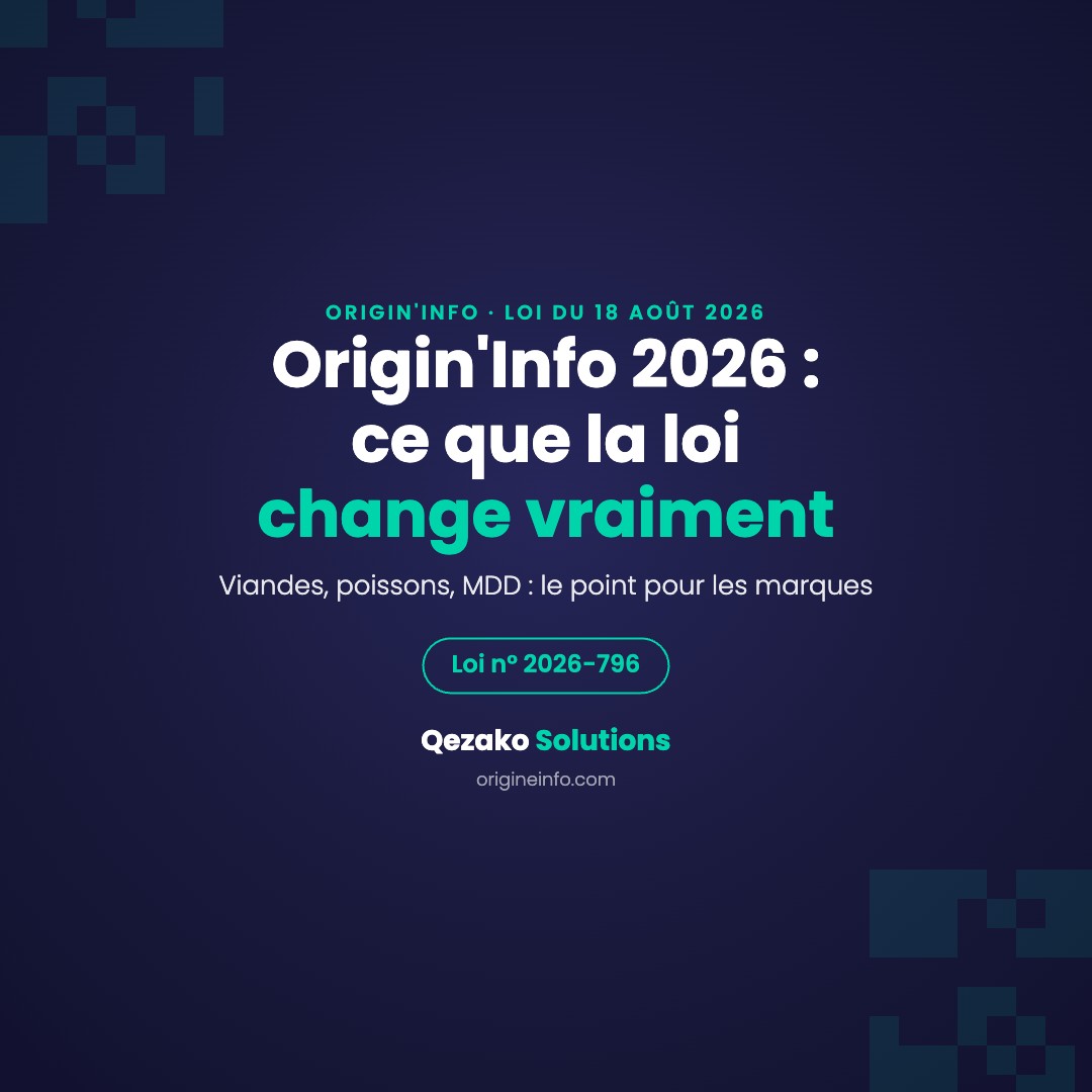 Visuel Qezako : Origin'Info 2026, ce que la loi d'urgence agricole change pour les marques alimentaires