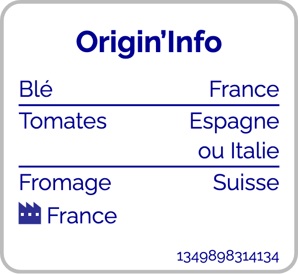Exemple d'affichage Origin'Info