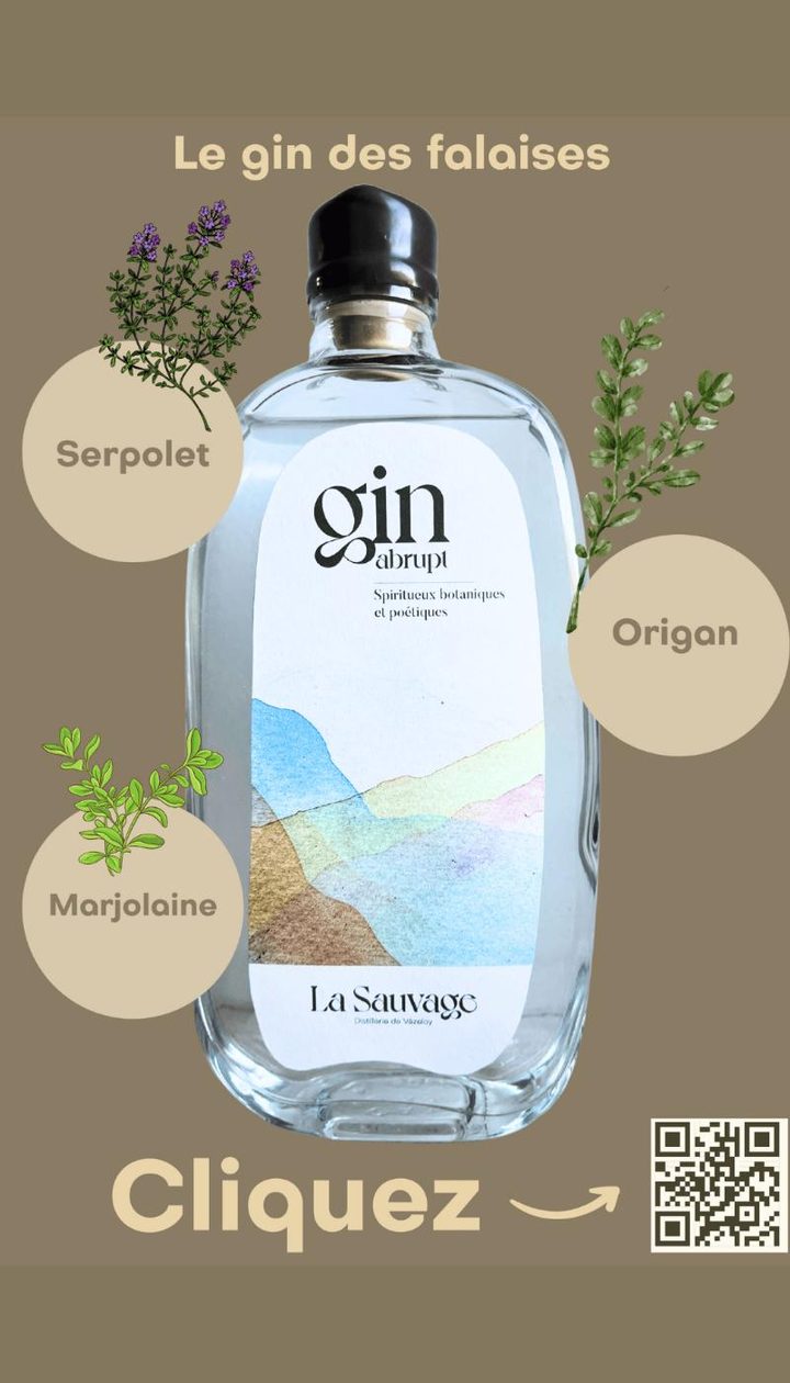 Story La Sauvage Gin Abrupt sur un téléphone