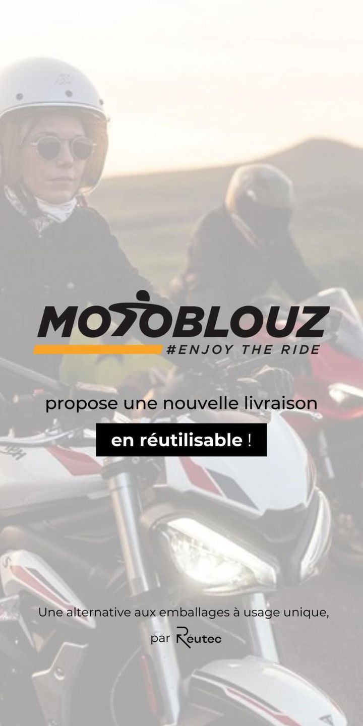 Story Reutec Motoblouz V2 sur un téléphone