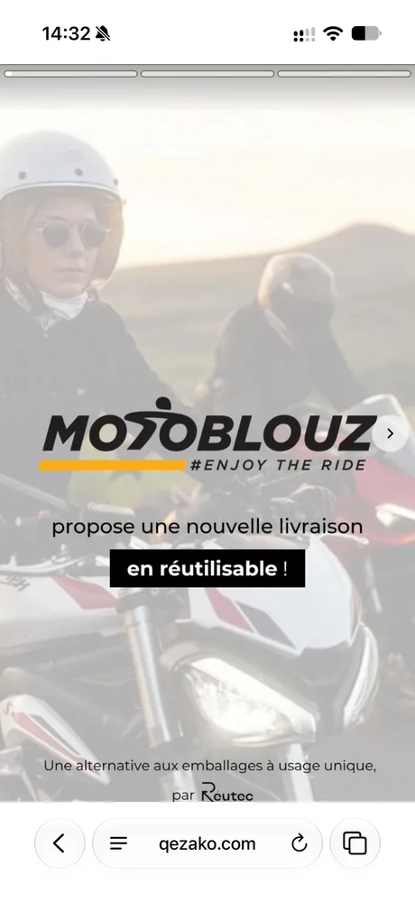 Reutec Motoblouz V2 Story on an iPhone